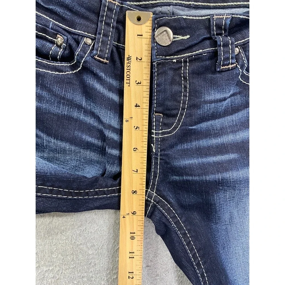 Daytrip Virgo Bootcut Dark Wash Women's Jeans Size 25L (26x33) Stretch Stitching